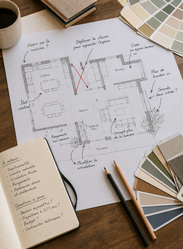 Architecte d&rsquo;intérieur à Rennes : Je ne dessine jamais un projet lors de notre premier rendez-vous